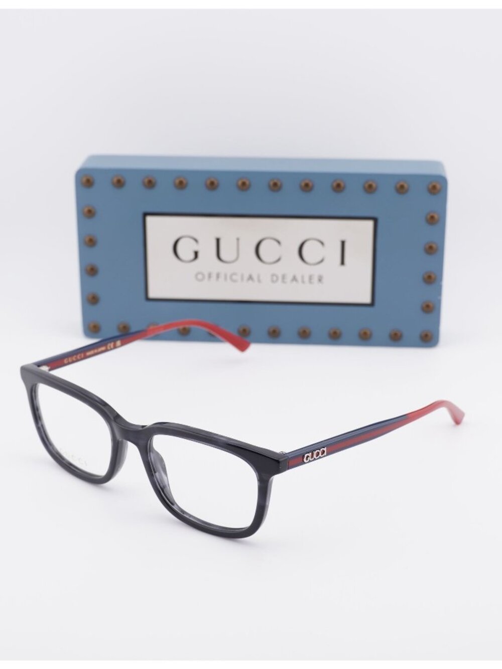 Gucci GG1928O 004 Square Eyeglasses – Grey Havana 53mm